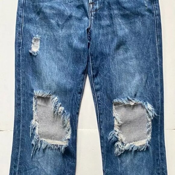 Frame Denim Distressed HIgh Rise Straight Leg Jean Women's size 27 - Picture 1 of 5
